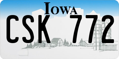 IA license plate CSK772