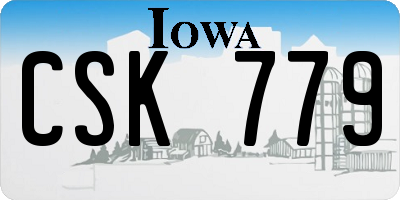 IA license plate CSK779