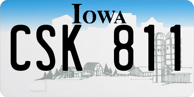IA license plate CSK811
