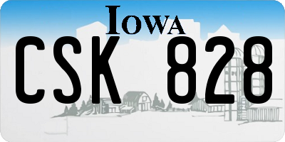 IA license plate CSK828