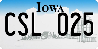 IA license plate CSL025
