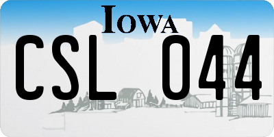 IA license plate CSL044