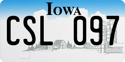 IA license plate CSL097