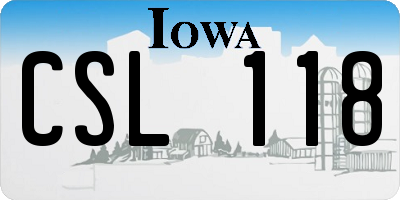 IA license plate CSL118