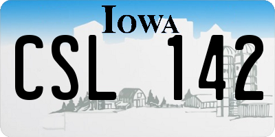 IA license plate CSL142