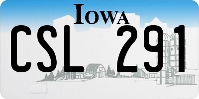 IA license plate CSL291