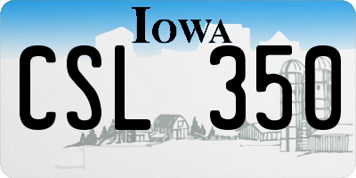 IA license plate CSL350