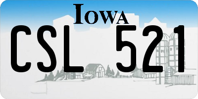 IA license plate CSL521