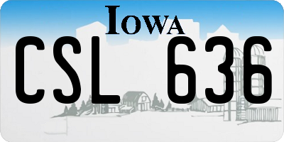 IA license plate CSL636