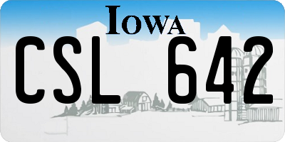 IA license plate CSL642