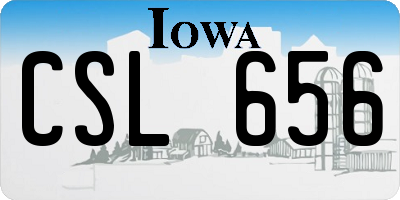 IA license plate CSL656