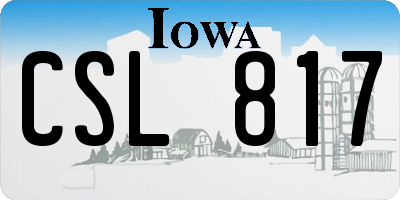 IA license plate CSL817
