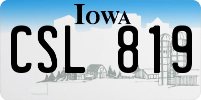 IA license plate CSL819