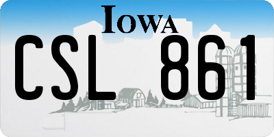 IA license plate CSL861