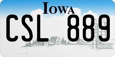 IA license plate CSL889