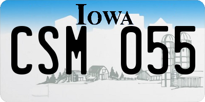 IA license plate CSM055