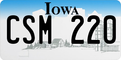 IA license plate CSM220