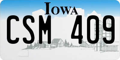 IA license plate CSM409