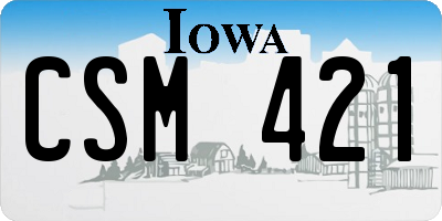 IA license plate CSM421