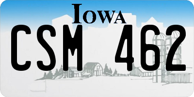 IA license plate CSM462