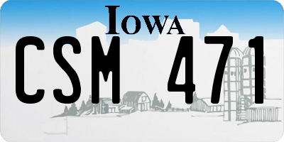 IA license plate CSM471