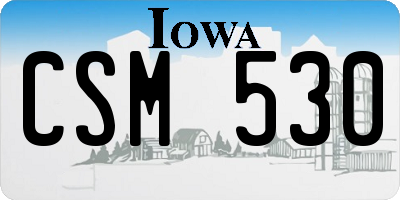 IA license plate CSM530
