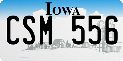 IA license plate CSM556
