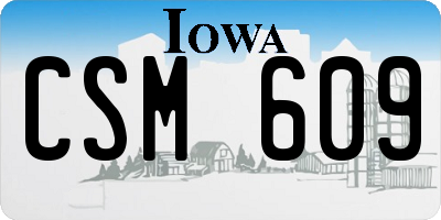 IA license plate CSM609
