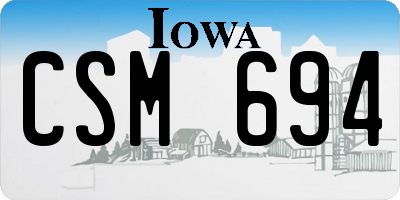 IA license plate CSM694