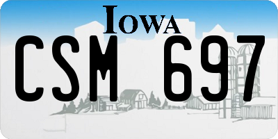 IA license plate CSM697