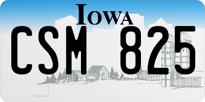 IA license plate CSM825