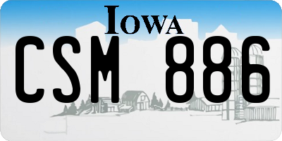 IA license plate CSM886