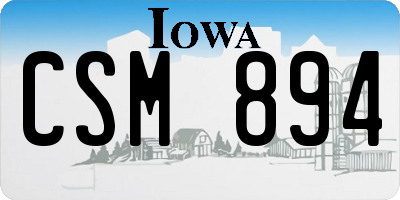 IA license plate CSM894