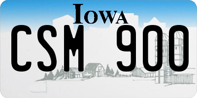 IA license plate CSM900
