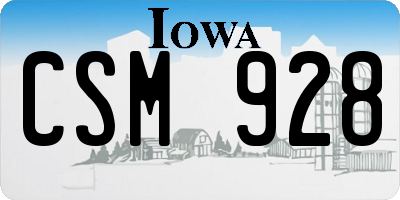 IA license plate CSM928