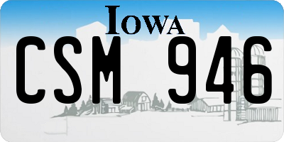 IA license plate CSM946