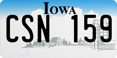 IA license plate CSN159