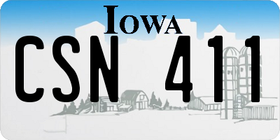 IA license plate CSN411