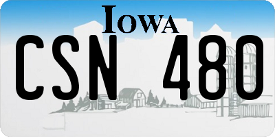 IA license plate CSN480
