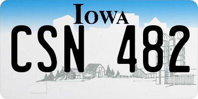 IA license plate CSN482
