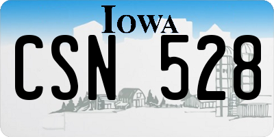 IA license plate CSN528