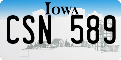 IA license plate CSN589