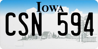 IA license plate CSN594