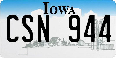 IA license plate CSN944