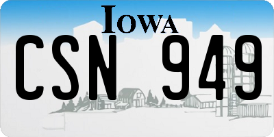IA license plate CSN949