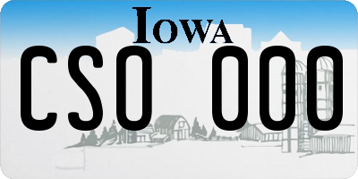 IA license plate CSO000