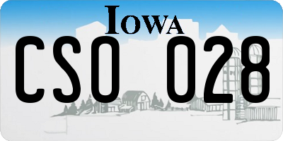 IA license plate CSO028