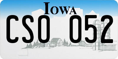 IA license plate CSO052