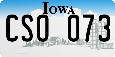 IA license plate CSO073