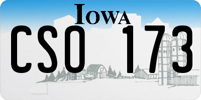 IA license plate CSO173